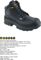 BOTA DE SEGURIDAD 107 NEG. S/P.U D. DENSIDAD C/POLIC 						